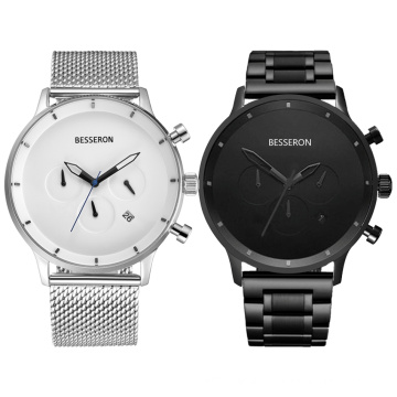 New mens watch design custom oem your logo watch low moq dropshipping relojes chinos chrono watch